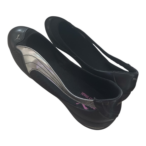 Y2K 2000s Puma Archive Black/Silver Ballet Flats US 8 - Picture 3 of 7